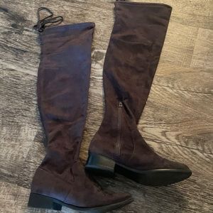 Grey over the knee boots!